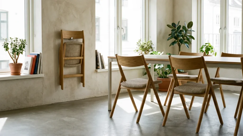 Chaises pliantes en bois modernes
