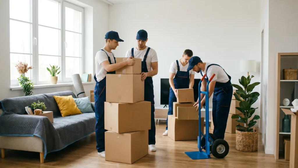 Service de déménagement avec cartons