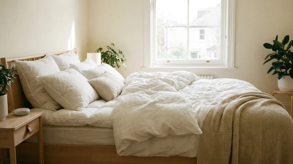 Chambre avec surmatelas moelleux