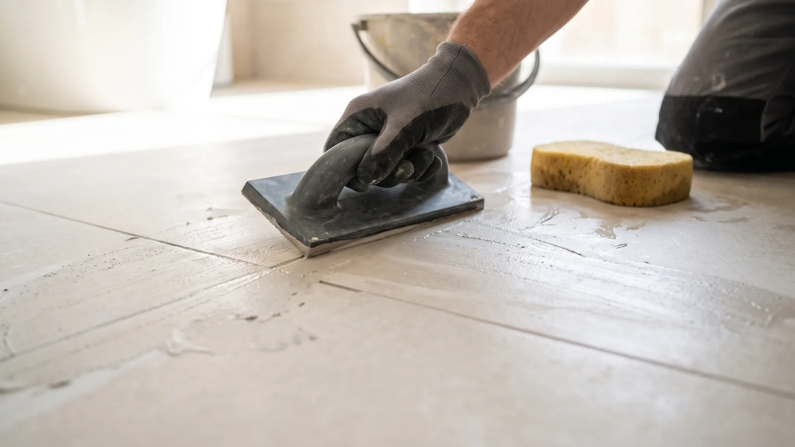 Réalisation des joints de carrelage