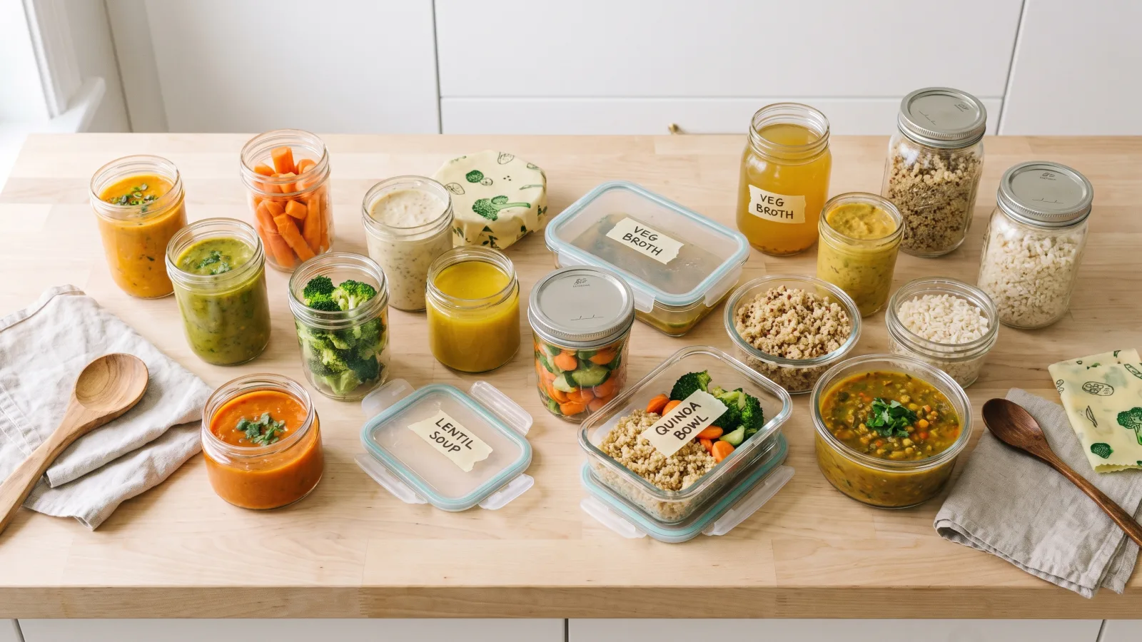 Bocaux et boîtes de conservation pour cuisiner les restes sans gaspiller